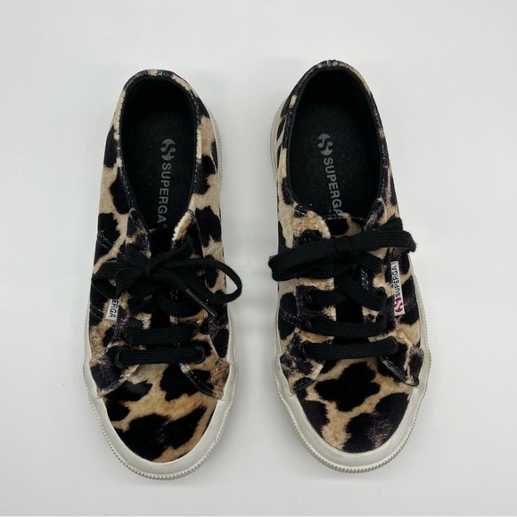 SUPERGA Velvet Leopard Platform Sneaker 36 - Picture 8 of 9